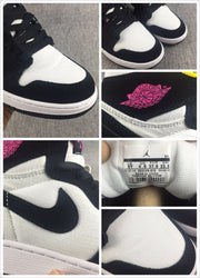 Jordan Air Jordan 1 High Black White Pink Sneakers