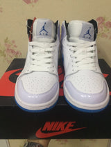 Jordan Air Jordan 1 High White and Royal Blue Sneakers