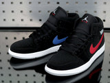 Jordan 1 Retro High Black Red Blue Sneakers 554725-065
