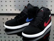 Jordan 1 Retro High Black Red Blue Sneakers 554725-065