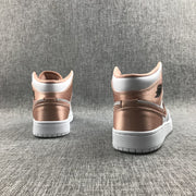 Jordan 1 Mid Rose Gold Silk Women's Sneakers 555112-190