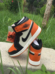 Jordan 1 High Sneakers in Black, White and Orange