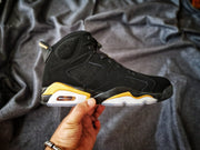 Air Jordan 6 Black and Gold High-Top Sneakers