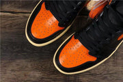 Air Jordan 1 Retro High OG Black and Orange Sneakers
