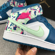Air Jordan 1 Mid Hawaii Multicolor High-Top Sneakers