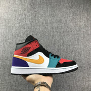 Jordan 1 Mid Multicolor High-Top Sneakers