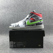 Jordan Air Jordan 1 Mid Graphic Sneakers Black White
