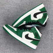 Air Jordan 1 Mid SE White Green Black Sneakers