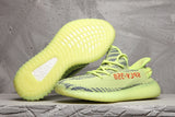 Yeezy Boost 350 V2 Sneakers in Lime Green and Charcoal
