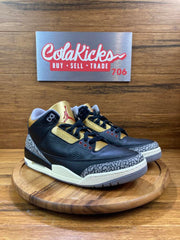 Jordan 3 Retro Black Cement Gold (Women's)