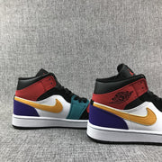 Jordan 1 Mid Multicolor High-Top Sneakers