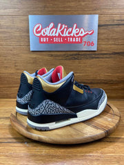 Jordan 3 Retro Black Cement Gold (Women's)