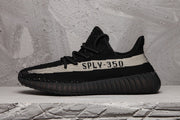 Yeezy 350 V2 Black and Cream Sneakers