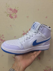 Jordan Air Jordan 1 High White and Royal Blue Sneakers