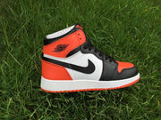 Jordan 1 High Women's Black Orange White Sneakers
