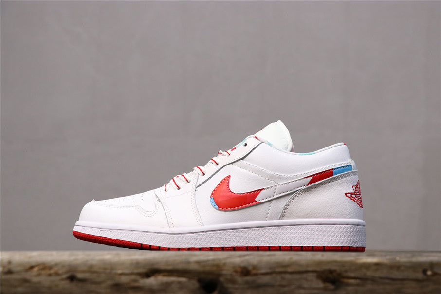 Nike Air Jordan 1 Low White Red Multicolor 554723-104