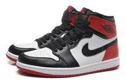 Jordan 1 High Sneakers in Black, White and Red