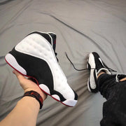 Air Jordan 13 He Got Game Sneakers Black White Red
