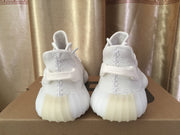 Yeezy 350 V2 White Knit Low-Top Sneakers