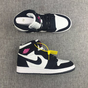 Jordan Air Jordan 1 High Black White Pink Sneakers