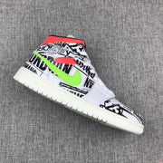 Jordan Air Jordan 1 Mid Graphic Sneakers Black White