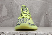 Yeezy Boost 350 V2 Sneakers in Lime Green and Charcoal
