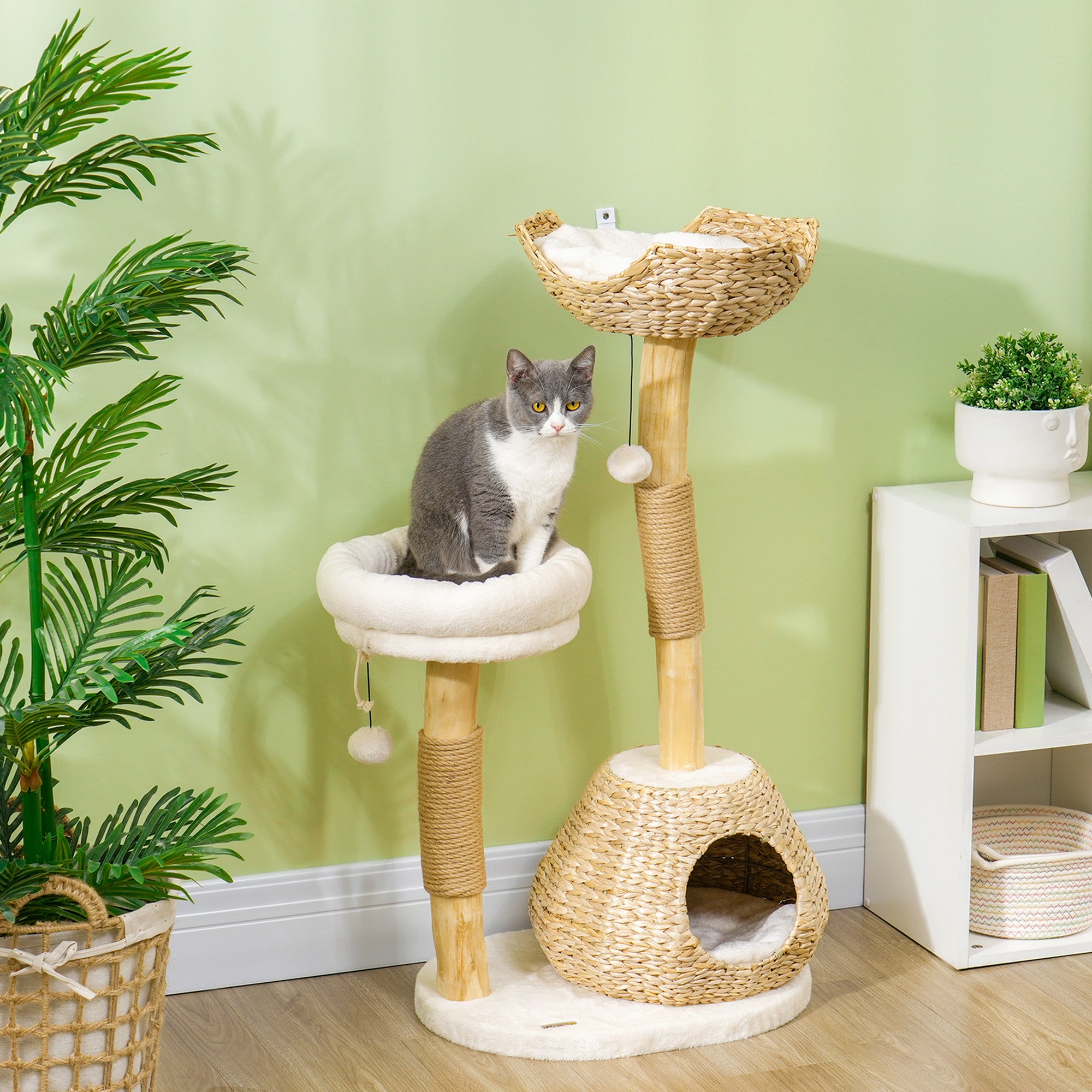 PawHut Cat Tree for Indoor Cats, 41\