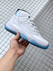 Jordan 11 Legend Blue Sneakers White Blue 378037-117
