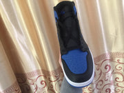 Jordan 1 High Black and Royal Blue Sneakers