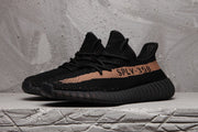 Yeezy Boost 350 V2 Black and Tan Sneakers