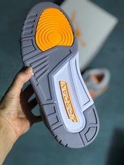 Jordan 3 Sneakers White Orange Adult Style