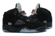 Jordan Air Jordan 5 Retro Black and Silver High-Top Sneakers
