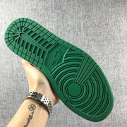Air Jordan 1 Mid SE White Green Black Sneakers
