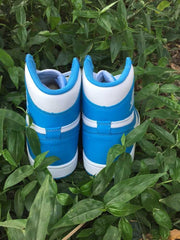 Air Jordan 1 High Sneakers in Blue and White