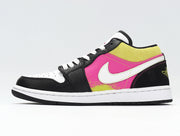 Jordan 1 Low Yellow Pink Black Sneakers CW5564-001