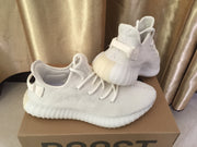 Yeezy 350 V2 White Knit Low-Top Sneakers