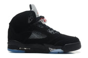 Jordan Air Jordan 5 Retro Black and Silver High-Top Sneakers