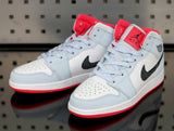 Air Jordan 1 Mid Half Blue Black White Sneakers