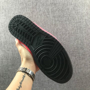 Air Jordan 1 Mid Sneakers Pink Black Volt AQ9131-600