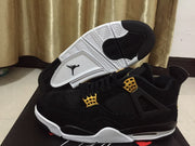 Jordan 4 Black and Gold High-Top Sneakers