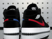 Jordan 1 Retro High Black Red Blue Sneakers 554725-065