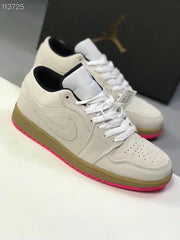 Jordan 1 Low White Pink Gum Sole Sneakers