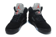 Jordan Air Jordan 5 Retro Black and Silver High-Top Sneakers
