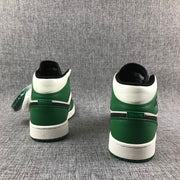 Air Jordan 1 Mid SE White Green Black Sneakers