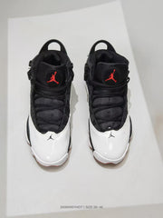 Jordan 6-12 Black White Red Sneakers