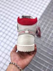 Air Jordan 1 Retro High OG White and Red Sneakers