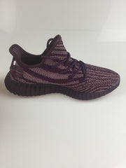 Yeezy 350 V2 Knit Sneakers in Black and Beige