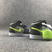 Air Jordan 1 Mid Grey Volt Sneakers 554724-072