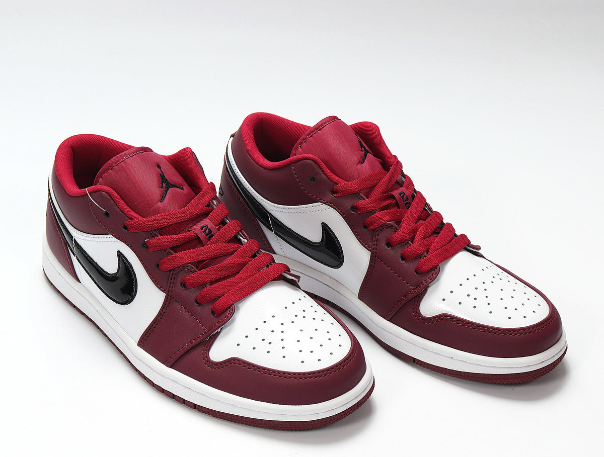 Air Jordan 1 Low Red and White Sneakers 553558-604
