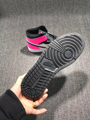 Jordan 1 High Valentine's Day Black Pink Sneakers